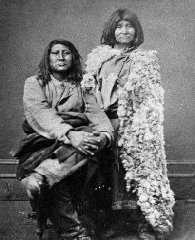 Se-go-witz and his Bride in her Rabbit Skin Robes, c.1880 by Charles Roscoe Savage